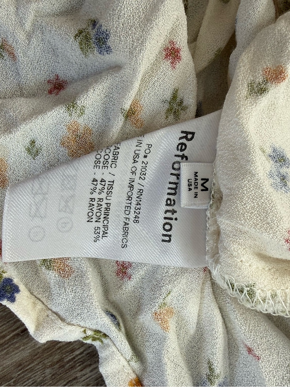 Reformation Floral Tie Strap Mini Dress Size Med - Picture 5 of 5